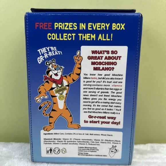 Moschino Couture Milano Cereal Box Kellogg's Frosted Flakes Cereal Box - Picture 3 of 6